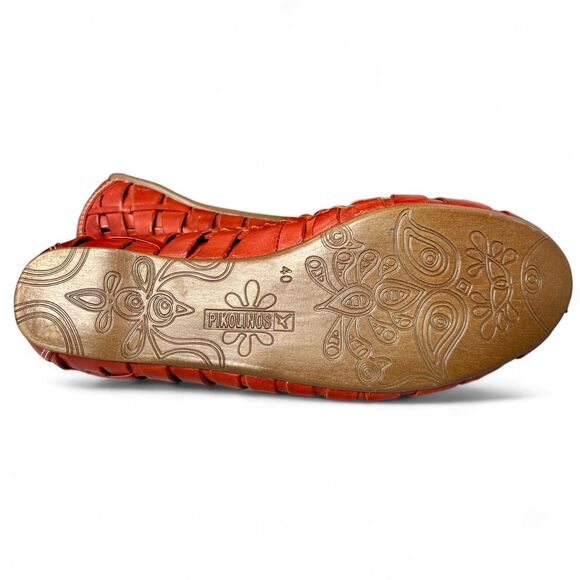Pikolinos Rust Colored Woven Leather Ballet Flats, Unused, Size 40/9.5 - Picture 5 of 8